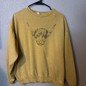 Yellow Graphic Women’s  Sweater